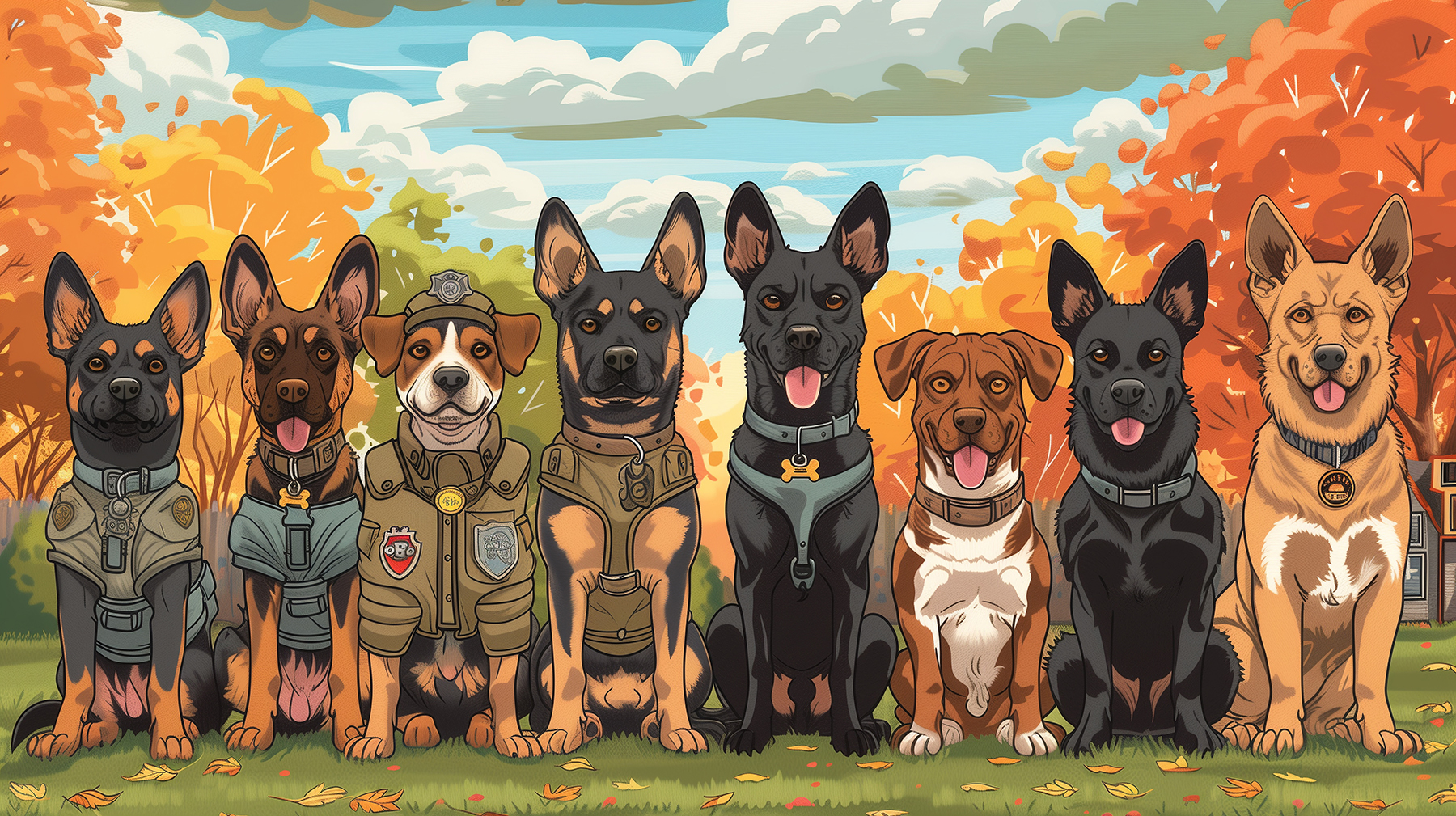 Working dogs Happy Labor Day for Working Dogs