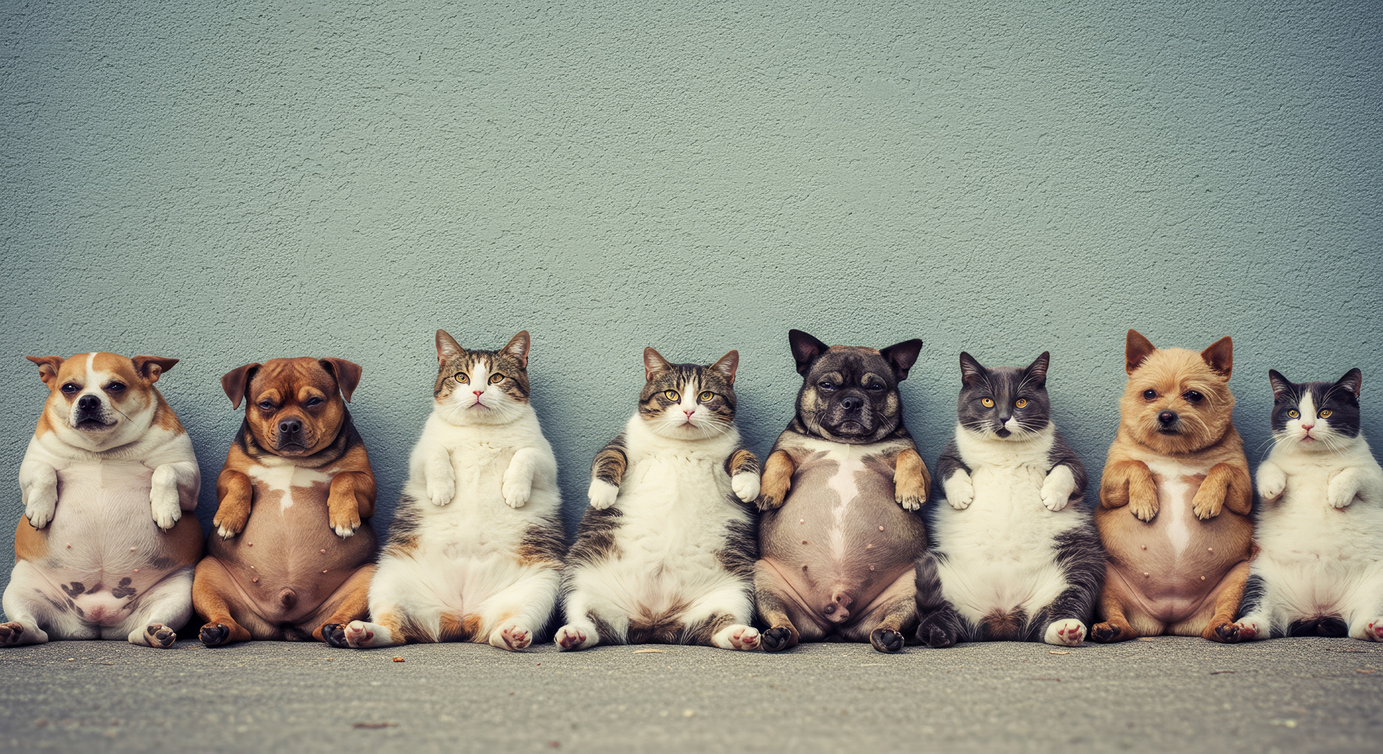 Overweight dogs and cats